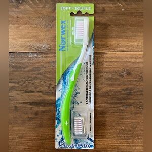 Norwex Silvercare Toothbrush, Soft with refill